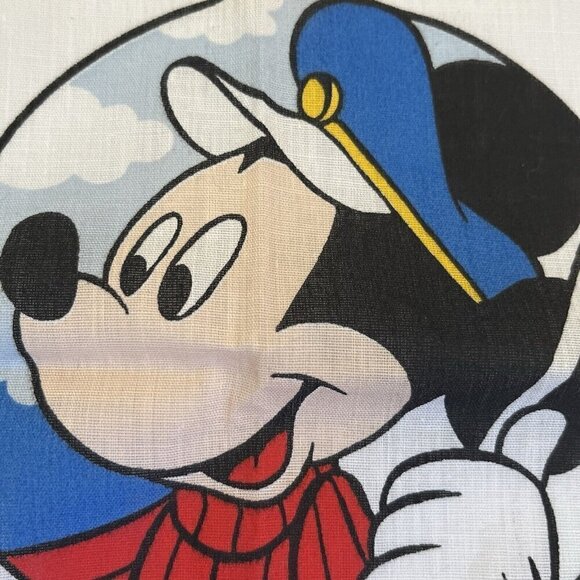Vintage Disney Mickey Mouse Yacht Club Bandana Scarf Captain Resort Nautical USA - Picture 11 of 12